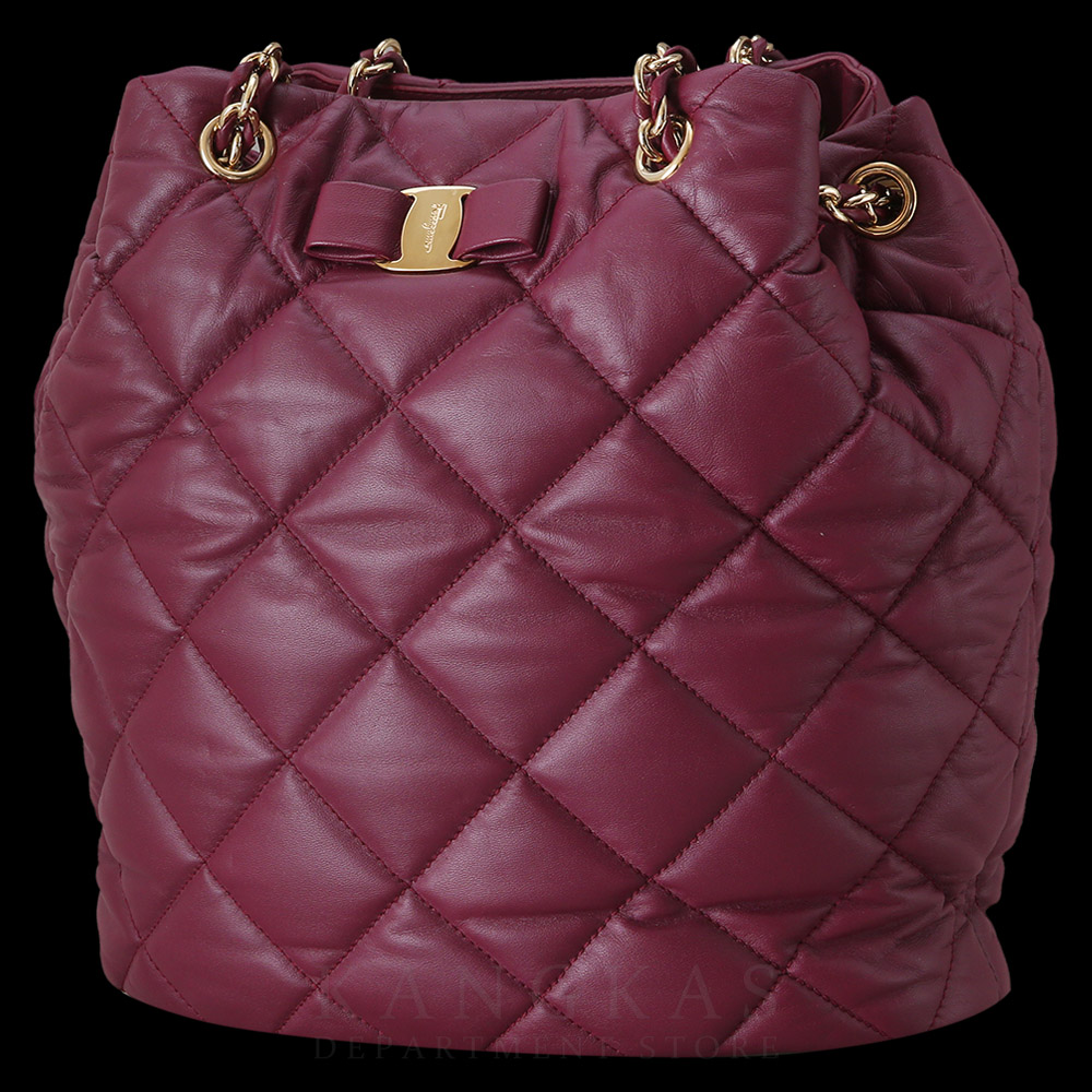 FERRAGAMO(USED)페레가모 바라리본 버킷백
